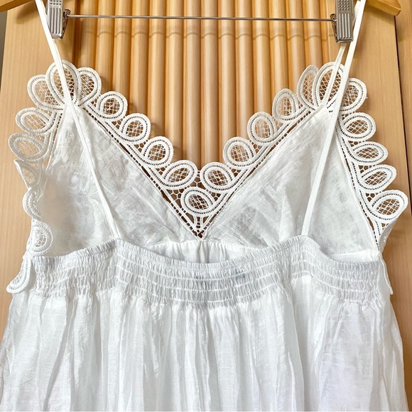 Zara strappy guipure lace midi dress white - Picture 7 of 8